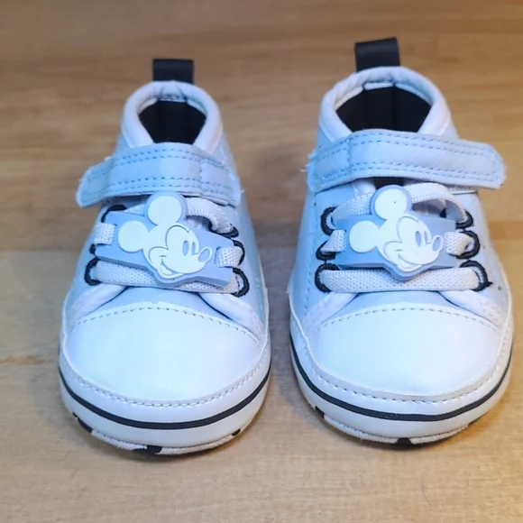 Disney Light Blue White Canvas Infant Shoes - Picture 3 of 10